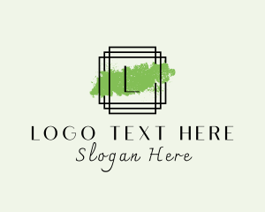 Trading - Elegant Paintbrush Frame logo design