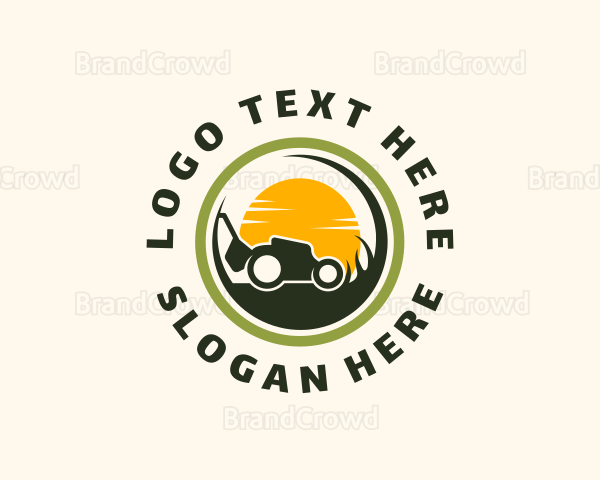 Lawn Mower Landscaping Logo