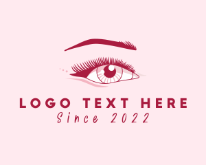Threading - Female Beauty Eyelash logo design