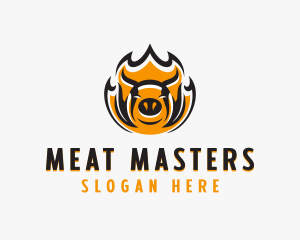 Pork BBQ Grill  logo design