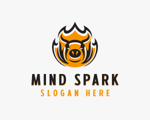 Pork BBQ Grill  logo design