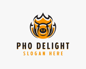 Pork BBQ Grill  logo design