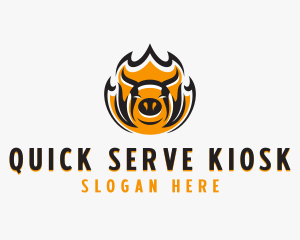 Pork BBQ Grill  logo design