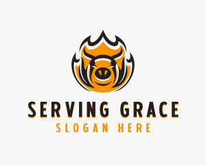 Pork BBQ Grill  logo design