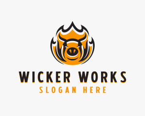 Pork BBQ Grill  logo design