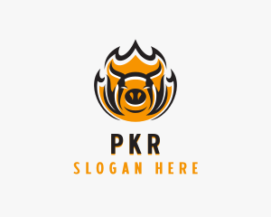 Pork BBQ Grill  logo design