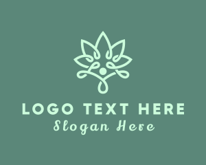 Yoga Spa - Wellness Flower Spa logo design