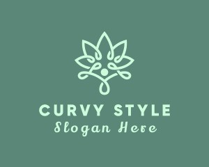 Curvy - Wellness Flower Spa logo design