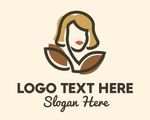 Girl - Lady Plant Flower logo design