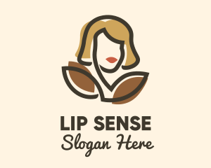 Lip - Lady Plant Flower logo design