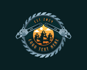 Carpentry - Chainsaw Logging Joinery logo design