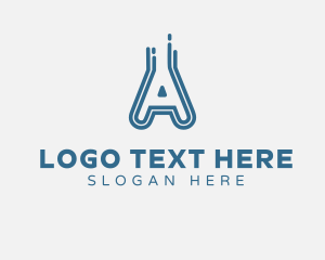Minimal Line Letter A  logo design