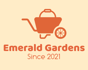 Orange Garden Wheelbarrow logo design