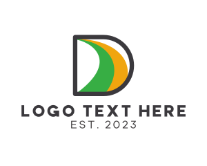Petroleum - Modern Letter D Swoosh logo design