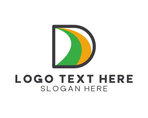 Modern Letter D Swoosh Logo