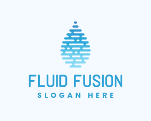 Liquid Water Droplet logo design