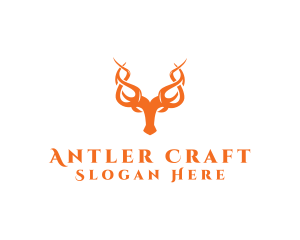 Deer Horn Antlers logo design