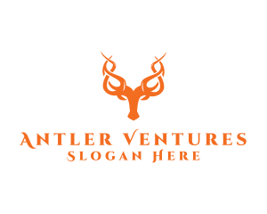 Deer Horn Antlers logo design