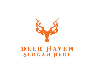 Deer Horn Antlers logo design