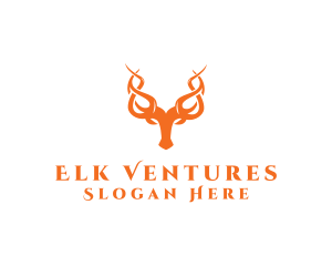 Deer Horn Antlers logo design