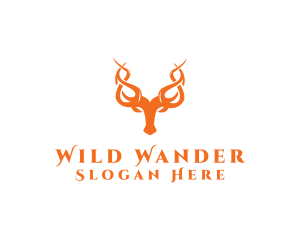 Deer Horn Antlers logo design