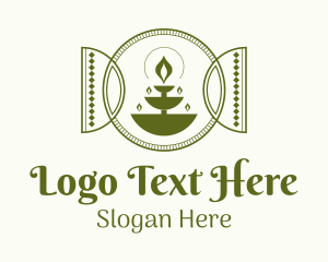 Green Arabic Fountain Logo