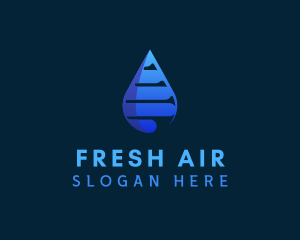 Mineral Water Droplet logo design