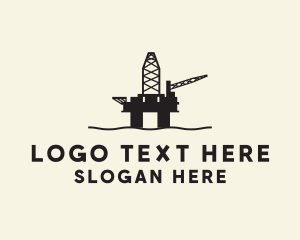 Lubrication - Oil Rig Petroleum logo design