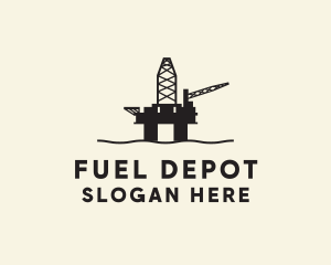 Gasoline - Oil Rig Petroleum logo design