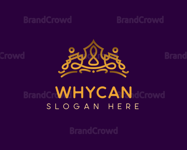 Gold Abstract Crown Logo