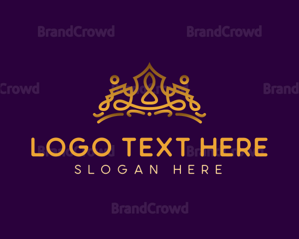 Gold Abstract Crown Logo