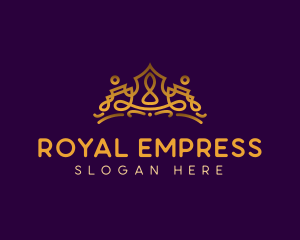 Empress - Gold Abstract Crown logo design