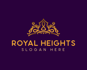 Highness - Gold Abstract Crown logo design