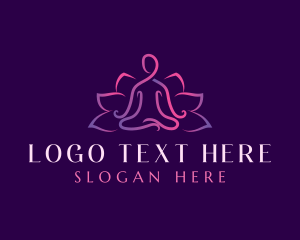 Yoga - Wellness Lotus Yoga logo design