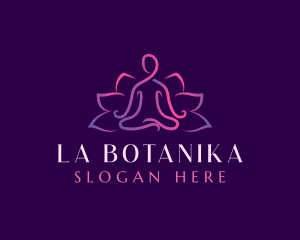 Spiritual - Wellness Lotus Yoga logo design