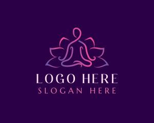 Zen - Wellness Lotus Yoga logo design