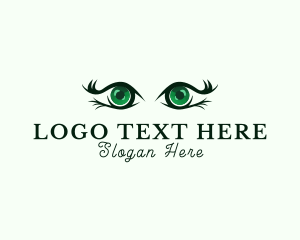Contact Lens - Green Eye Opthalmologist logo design