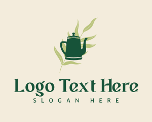Healthy Drink - Organic Tea Kettle logo design