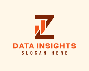 Stats - Bar Graph Statistics Letter Z logo design