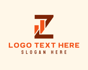 Bar Graph Statistics Letter Z Logo