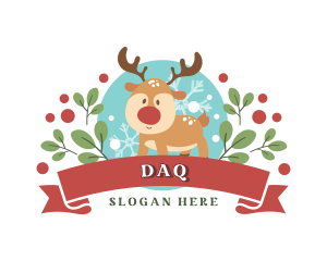 Christmas Holiday Reindeer Logo