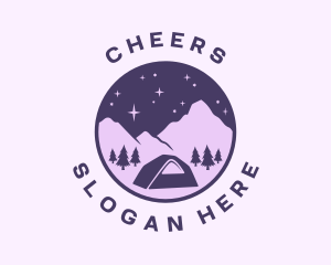 Explore - Mountain Camping Tent logo design