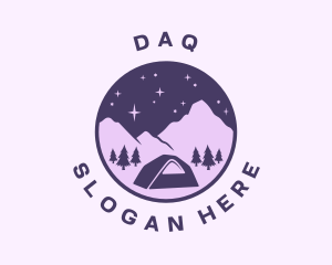 Mountain Camping Tent logo design