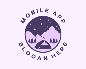 Mountain Camping Tent logo design