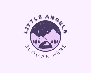 Mountain Camping Tent logo design