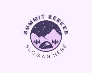 Mountaineer - Mountain Camping Tent logo design