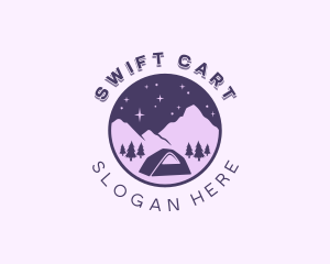 Mountain Camping Tent logo design