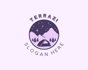 Mountain Camping Tent logo design