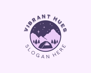 Mountain Camping Tent logo design