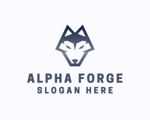 Wild Alpha Wolf logo design